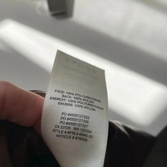 Aritzia Wilfred The Melina Pant High Waisted Vegan Leather Pants Brown Size 4 - Picture 8 of 9